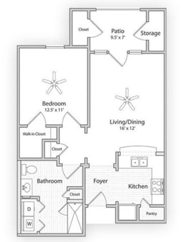 AFWA1 | 2x1 | 695 sq ft - AFWA1