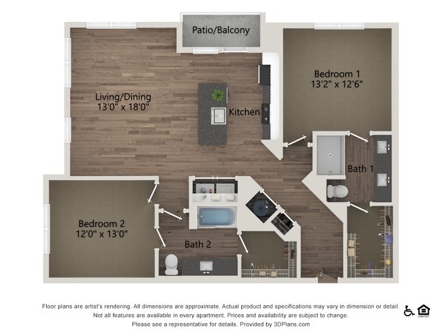 B2 | 2 bed 2 bath | 1236 sq ft - B2
