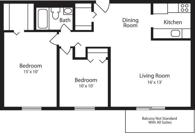 Floor Plan - Hummingbird  2 Bedrooms