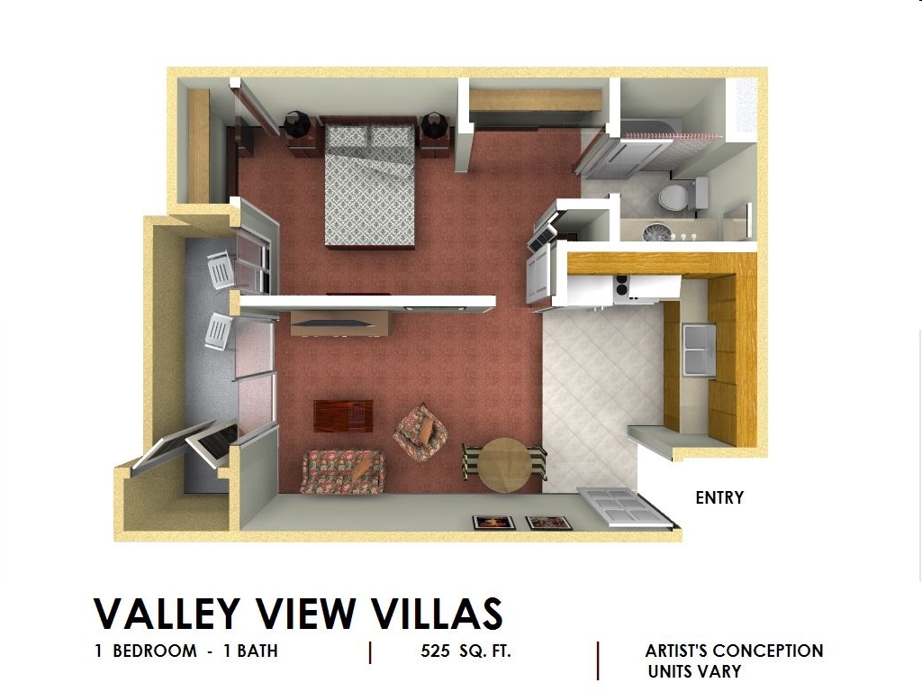 1BR/1BA - One Bedroom One Bath