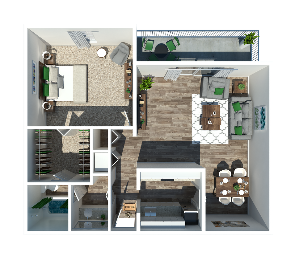 1 Bedroom 1 Bath - 1 Bedroom 1 Bath