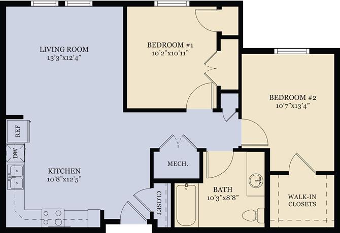 Floor Plan - 2 Bedroom