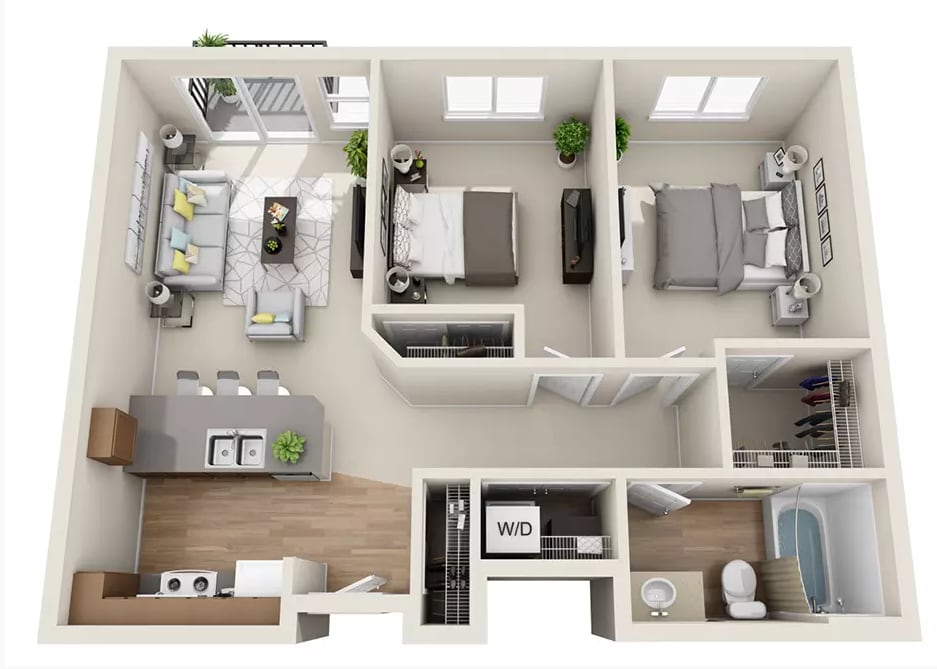 Floor Plan - 2x1 - C