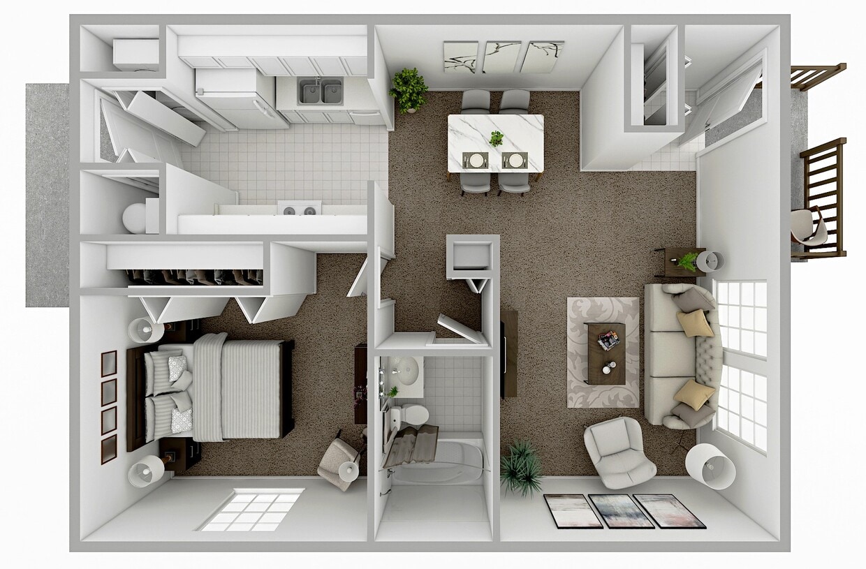 Floor Plan - 1 BED-1 BATH