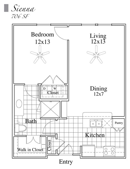 Sienna - 1 Bed, 1 Bath