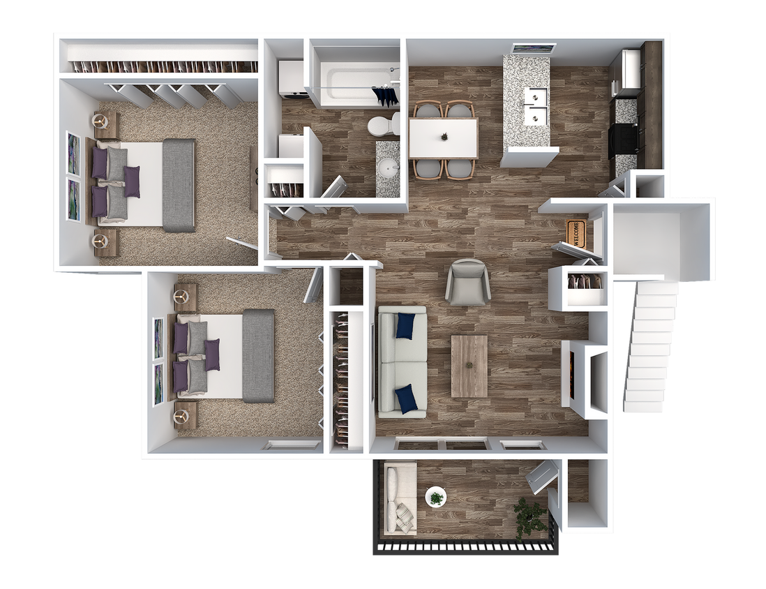 2 Bedroom 1 Bathroom - The Bayside
