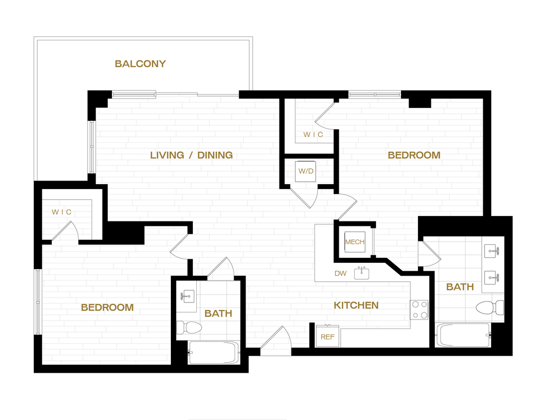 Floor Plan - 2 Bed/2 Bath-B3