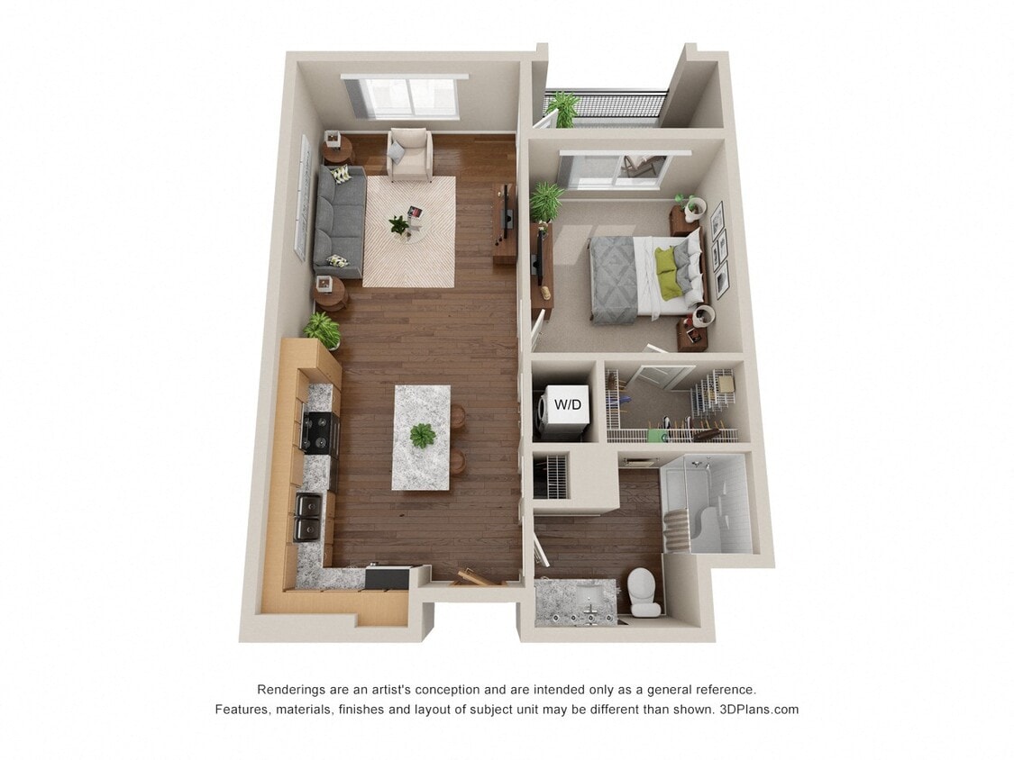 Floor Plan - One Bedroom