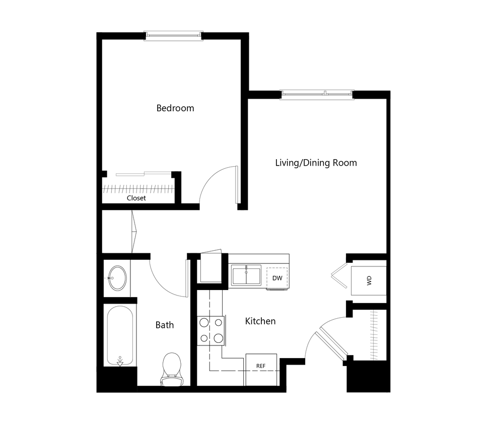 Floor Plan - 1x1