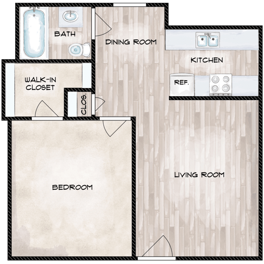 Floor Plan - 1X1