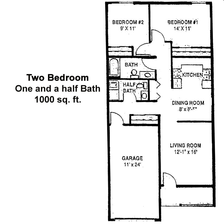 2BD/1.5BR - 2 Bed 1.5 Bath - King