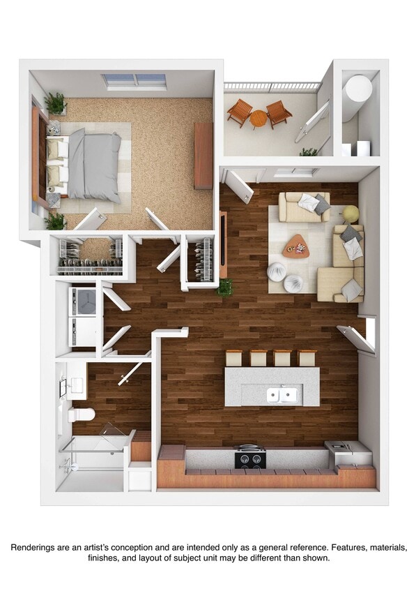 Floor Plan - Magnolia 1X1