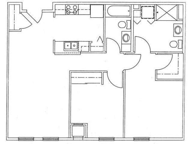 Floor Plan - 2X2 875