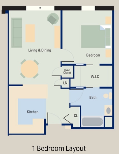 1BR/1BA - 1 Bed 1 Bath