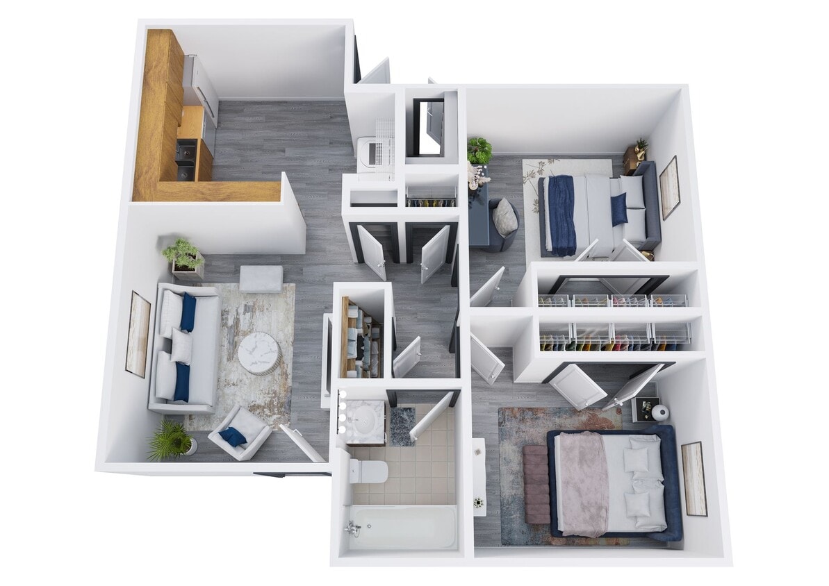 Floor Plan - 2/1 (60% Phase II)