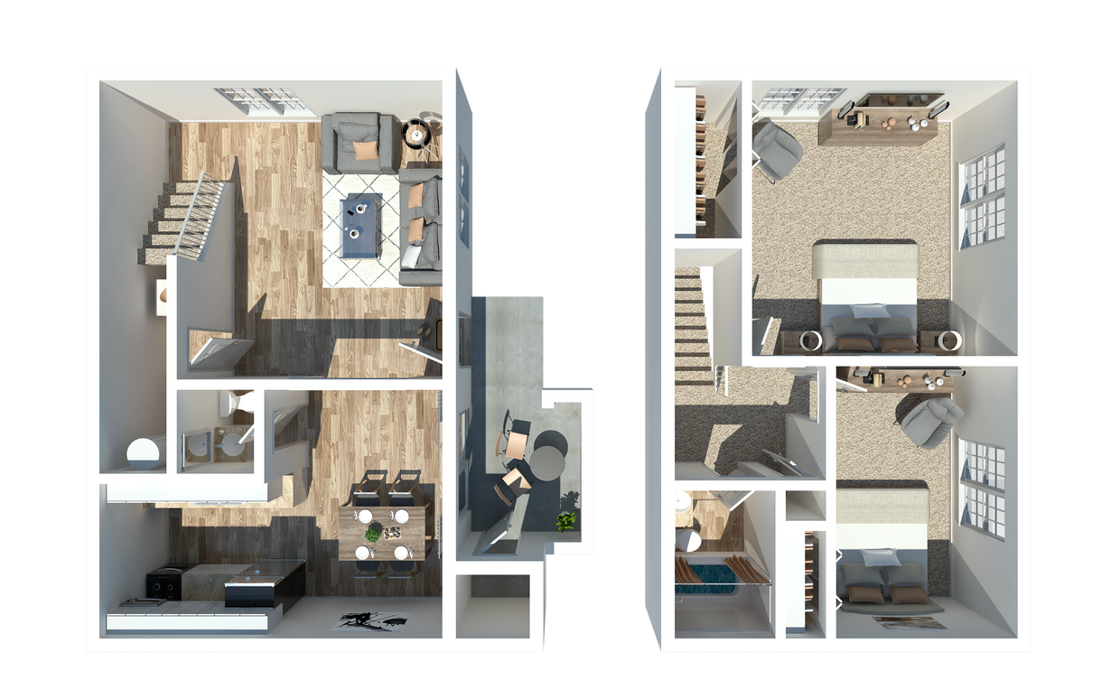 Two Bedroom Townhome - Two Bedroom Townhome