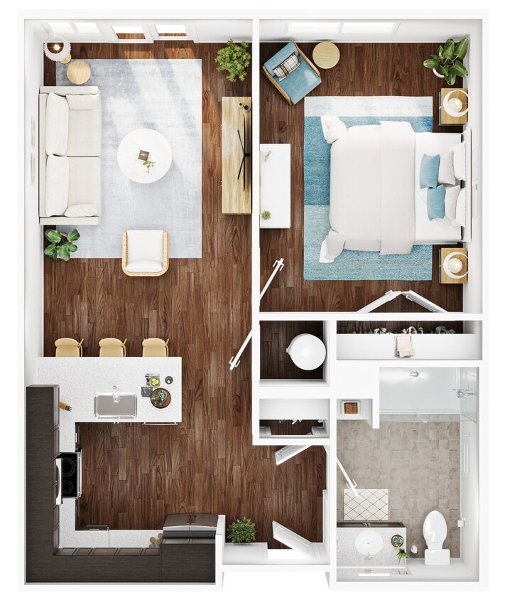 Floor Plan - One Bedroom