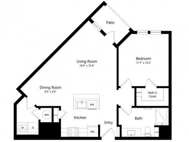 Floor plans are artist’s rendering. All dimensions are approximate. Actual product and specifications may vary in dimension or detail. Not all features are available in every apartment. Prices and availability are subject to change. - A2