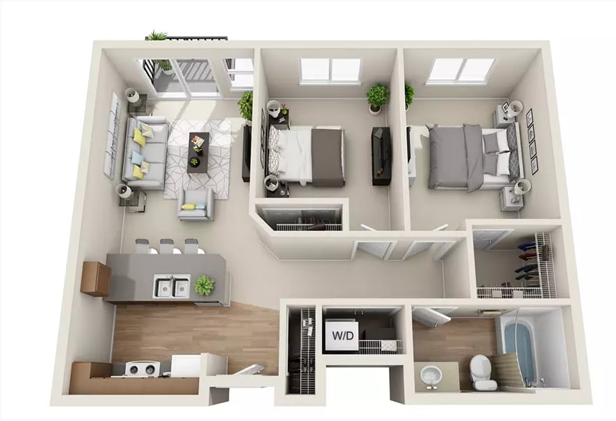Floor Plan - Gladstone - 2x1