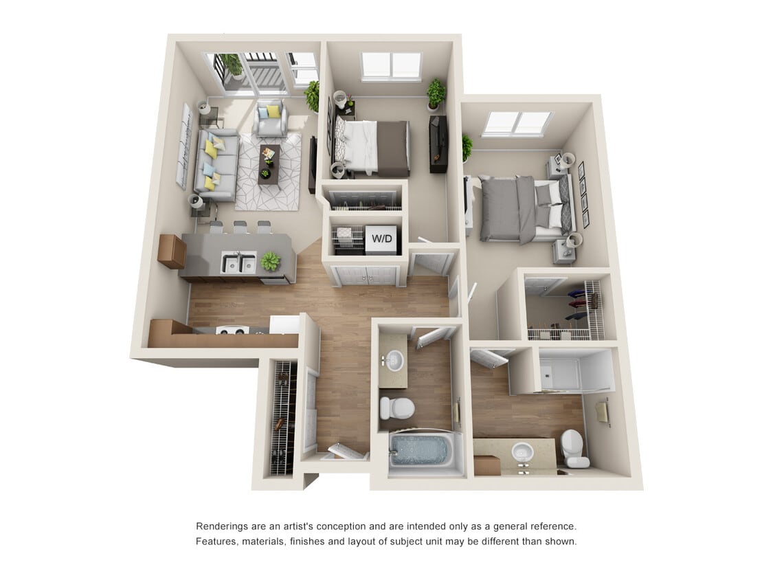 Floor Plan - 2x2 - D1