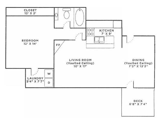 Dogwood - 1 Bedroom 1 Bath