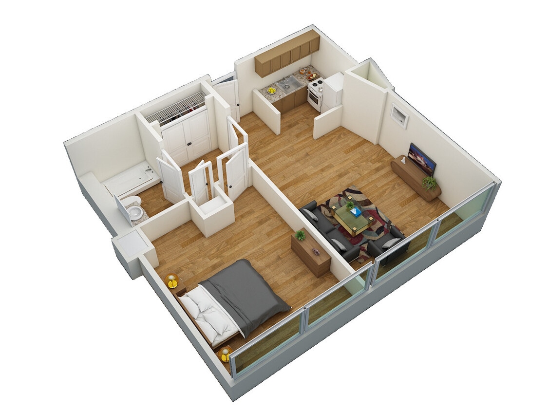 Floor Plan - One Bedroom