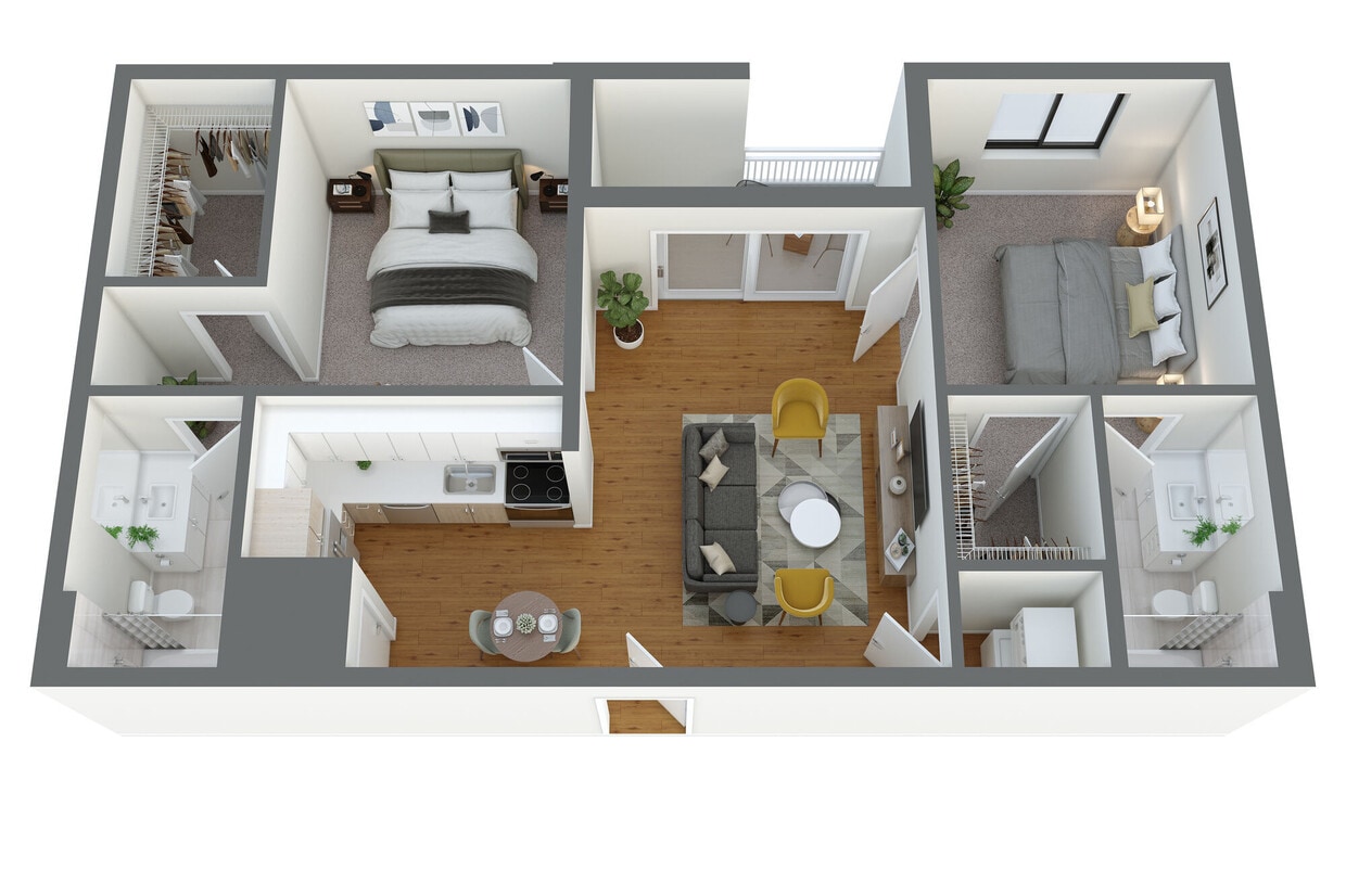 Floor Plan - B8 2 Bed/2 Bath