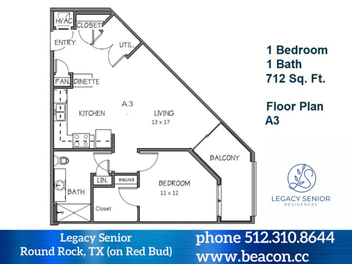 Floor Plan - 1x1 A3