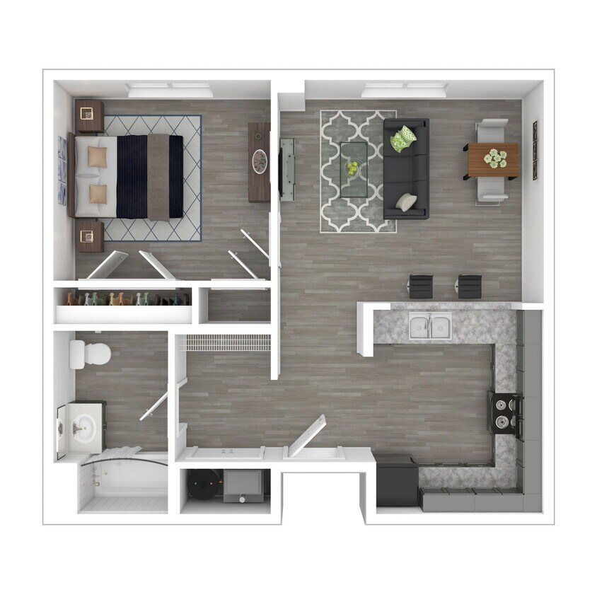Floor Plan - 1 Bedroom
