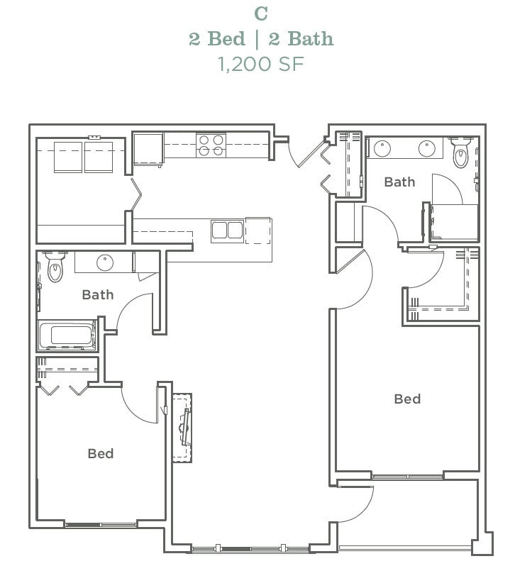 Floor Plan - Two Bedroom C