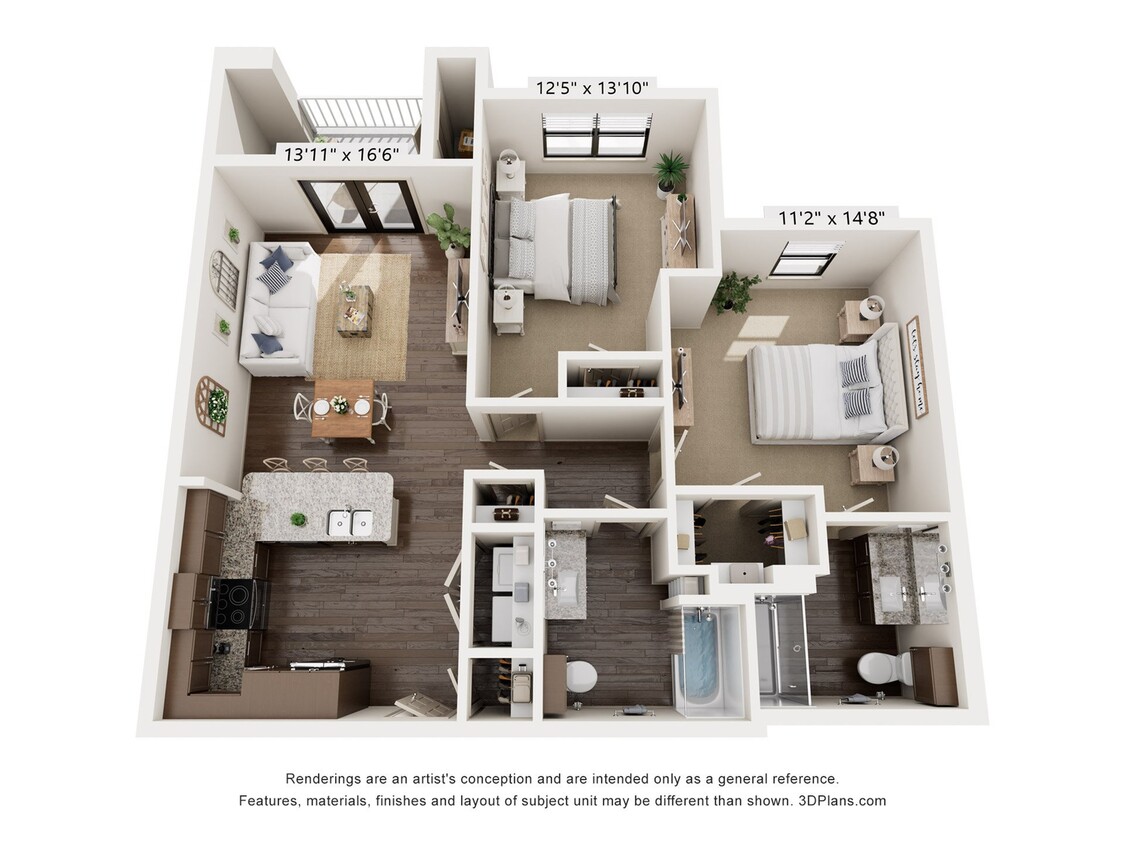 B3 | 2x2 | 1048 sf - B3