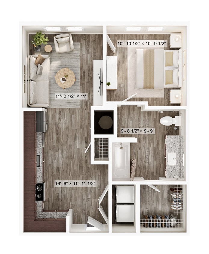 Floor Plan - 1/1 VistaACC