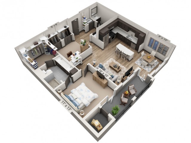 Floor Plan - Medina 1024SF