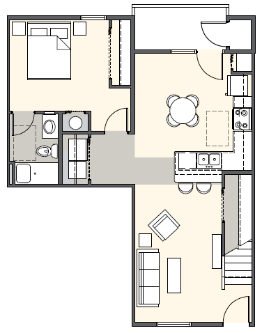 Floor Plan - Two Story Three Bedroom Two Bathroom    