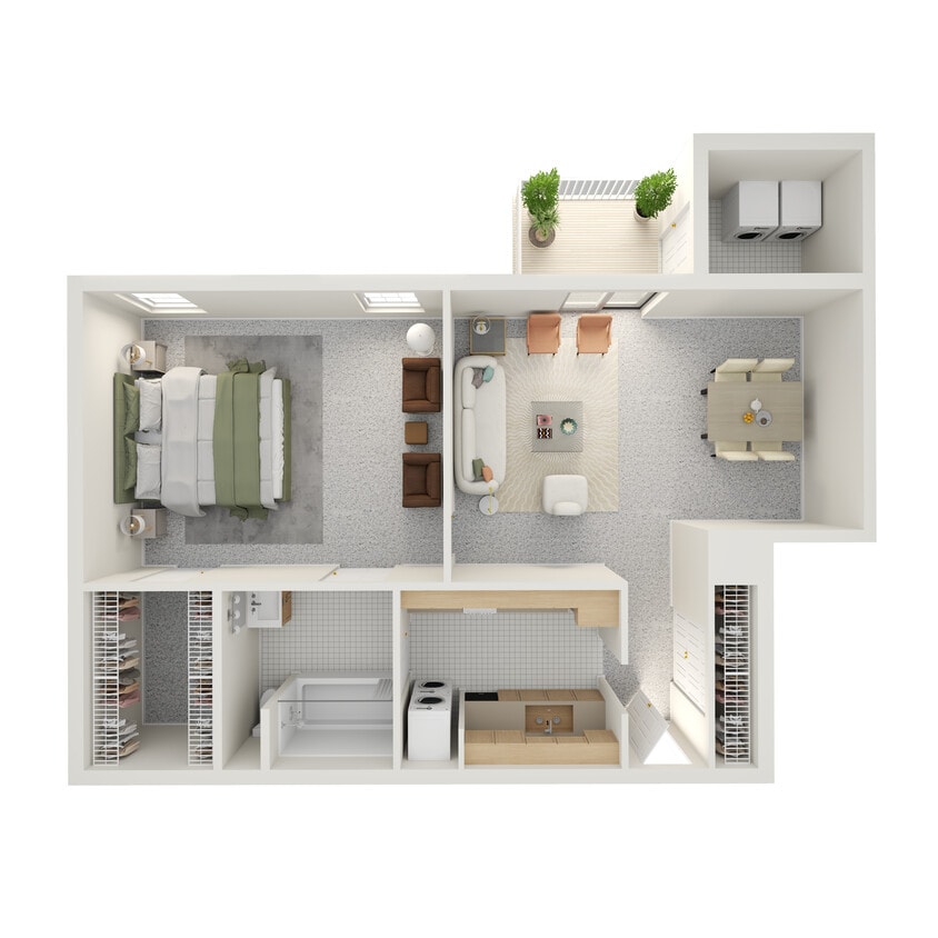 Floor Plan - 1 Bedroom