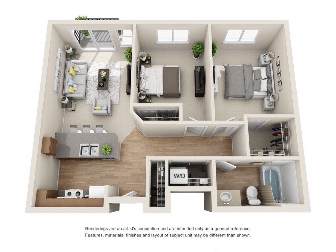Floor Plan - 2x1 - C1 *income restrictions apply