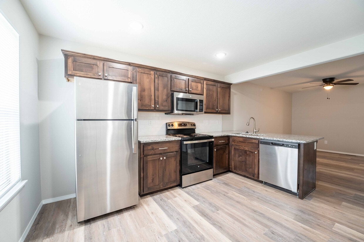 2-Bedroom Phase II with darker cabinets - 2 Bedroom Townhome Phase II