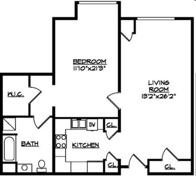 Monroe G - One Bedroom C