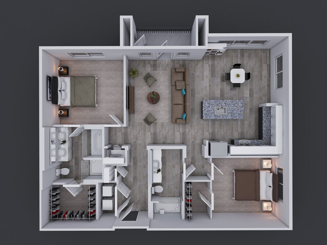 Pflugerville 3D Floor Plan_B2 - B2.1 AFF 140