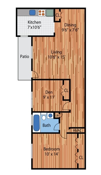 1BR/1BA - 1BDEN