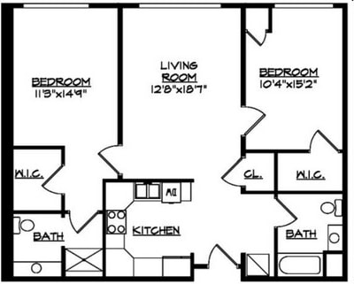 Princeton C - Two Bedroom B2