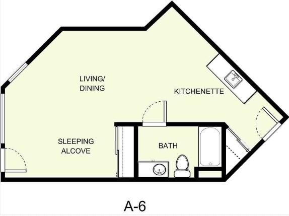 Floor Plan - A-6 Includes all meals & housekeeping