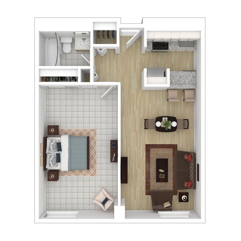 Floor Plan - 55+/Accessible - INCOME RESTRICTED - 99 Kent Stree