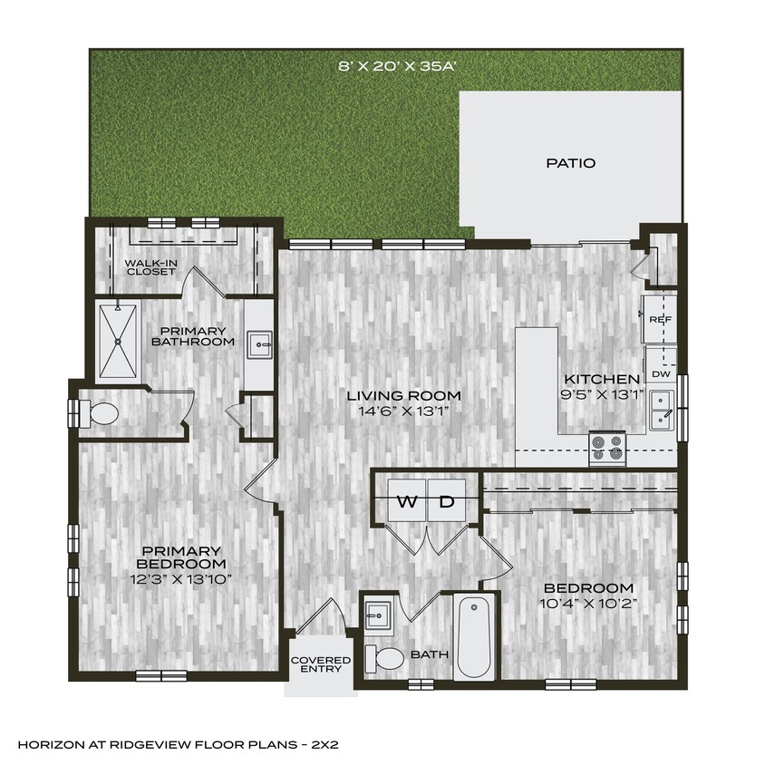 Floor Plan - 2 Bed 2 Bath