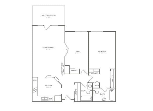 A1P | 1x2 | 1187 sq ft - A1P