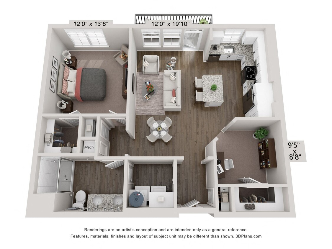 Floor Plan - A4 - Azure 1X1 Study