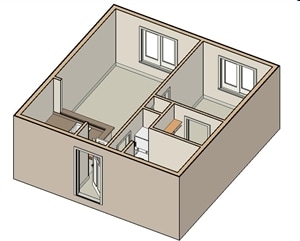 1 Bedrooms - 1BR