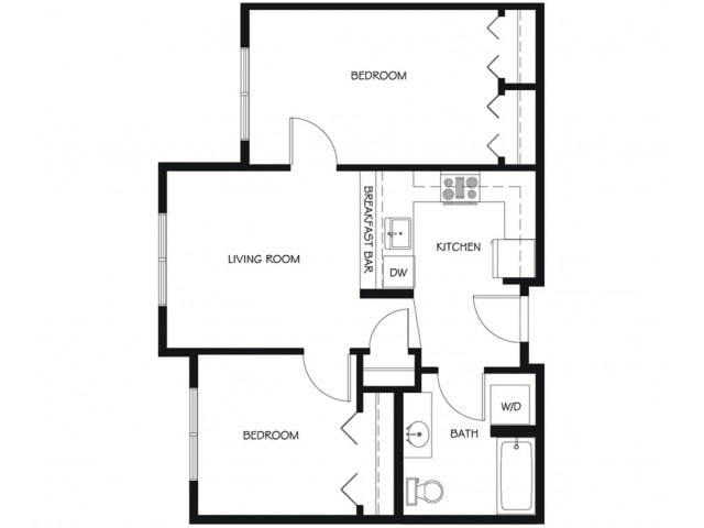 Floor plans are artist’s rendering. All dimensions are approximate. Actual product and specifications may vary in dimension or detail. Not all features are available in every apartment. Prices and availability are subject to change. - B12R