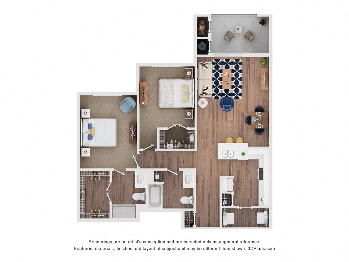Floor Plan - Two Bedroom - Dorsey
