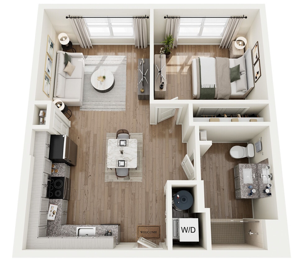 Floor Plan - 1 Bedroom